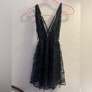 Elegant Black Sequin Dress